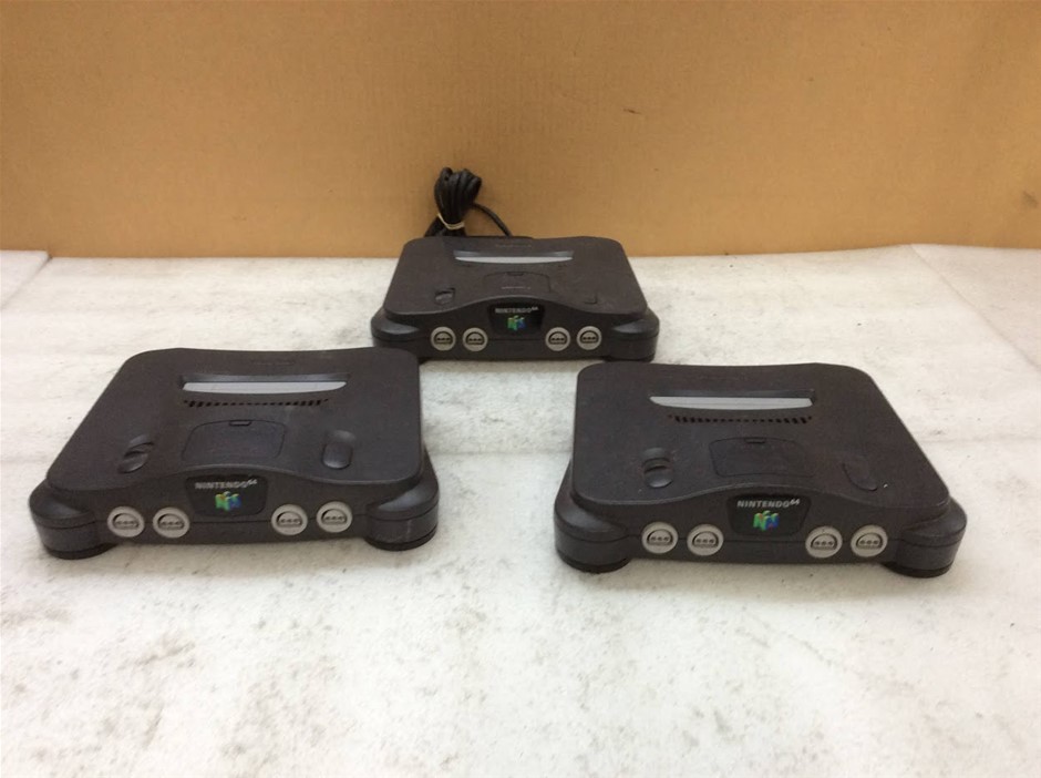Nintendo 64 NUS-001 (EUR) Console Control Deck (Lot of 3)