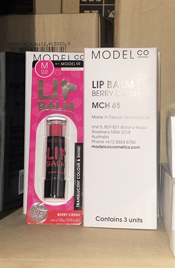 9x MODELCO Lip Balm (Berry Crush)