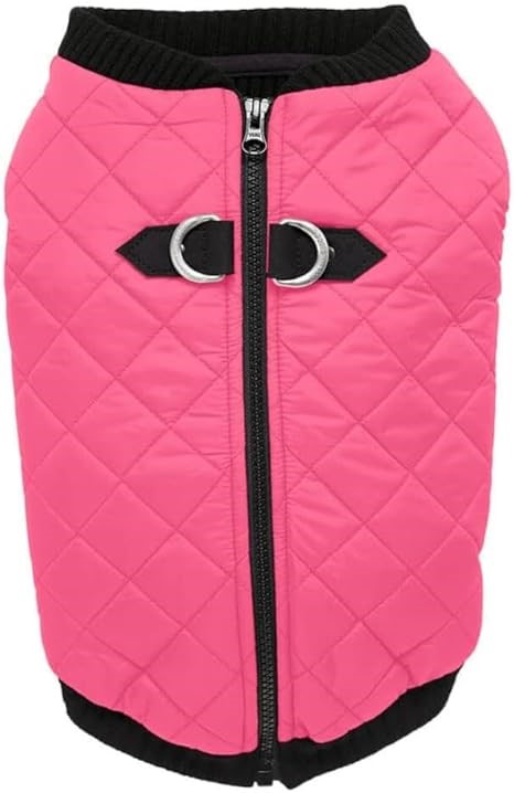 GOOBY Fashion Vest Dog Jacket, Pink, Medium.