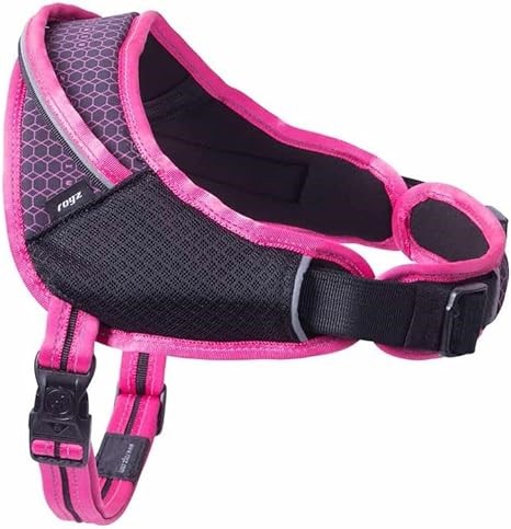 ROGZ Airtech Sport Dog Harness, Sunset Pink, Large.