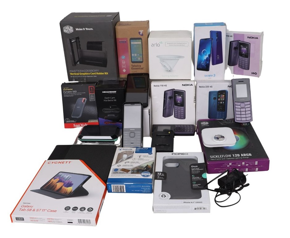 20 x Assorted Electronics and Accessories, INCL: NOKIA, SANDISK, COOLER MAS