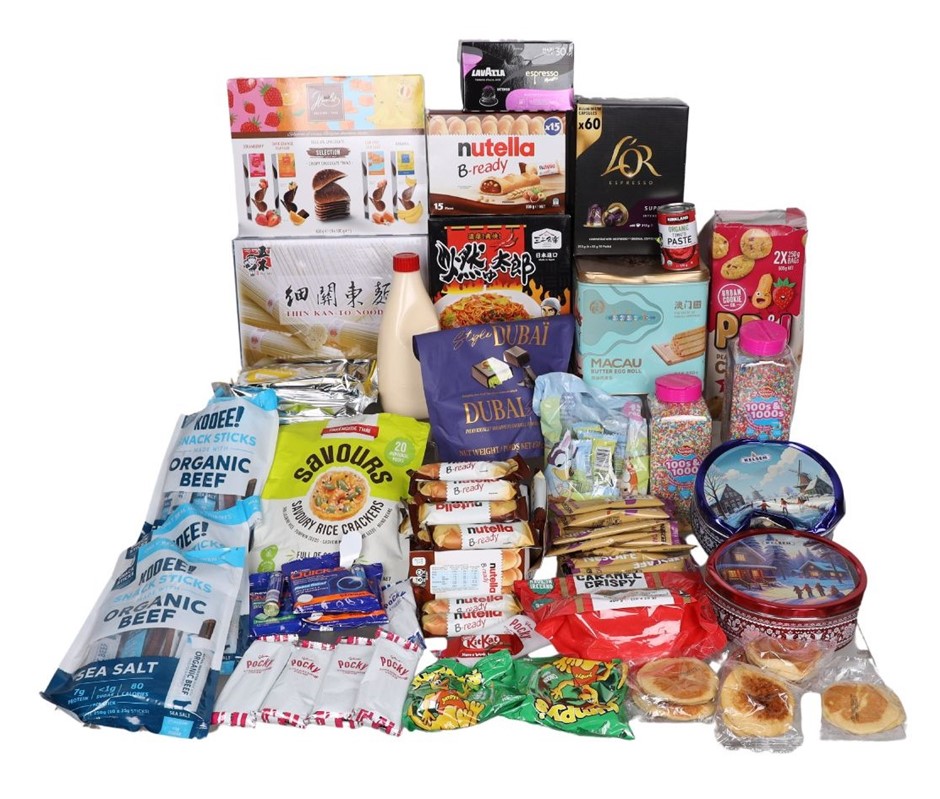 Assorted Food Grocery Products, Incl: NUTELLA, L'OR & More. N.B: Damaged pa