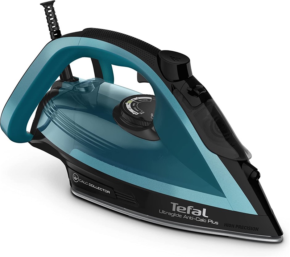 TEFAL UltraGlide Anti-Calc Plus, Blue, Up To 45g/min Steam Output, FV5873.