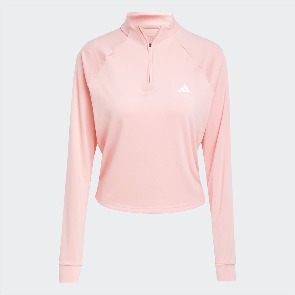 ADIDAS Women's TR-ES 1/4 Zip Top, Size AU M, Sepisp/Pink, IX1020. NB: minor