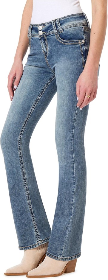 WALLFLOWER Women's Juniors InstaStretch Luscious Curvy Bootcut Jean, Size 0