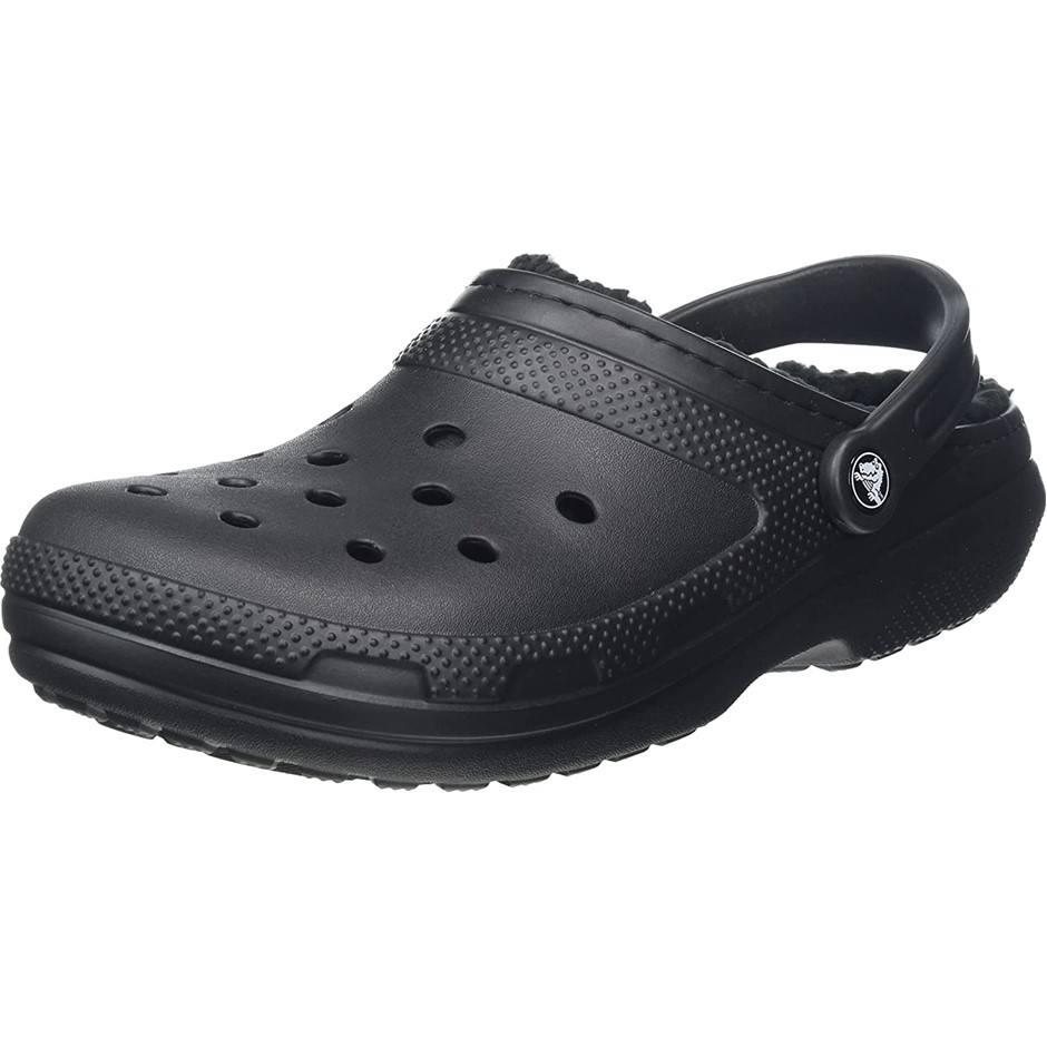 CROCS Classic Lined Clog, Size US m4/w6, Black (060), 206559. RRP: $89.99.