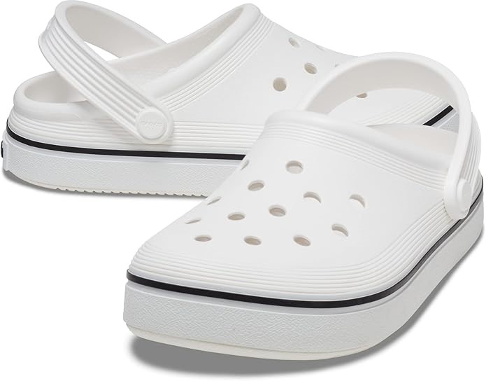 CROCS Kids' Off-Court Clogs, Size US c11, White (100), 208477. RRP: $66. B