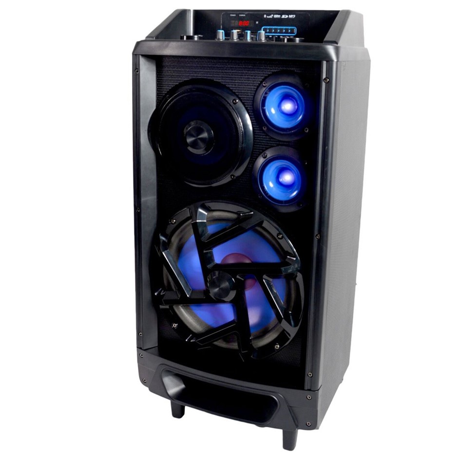 LENOXX BT9377N Portable Bluetooth Speaker System, 160 Watts, Rechargeable,