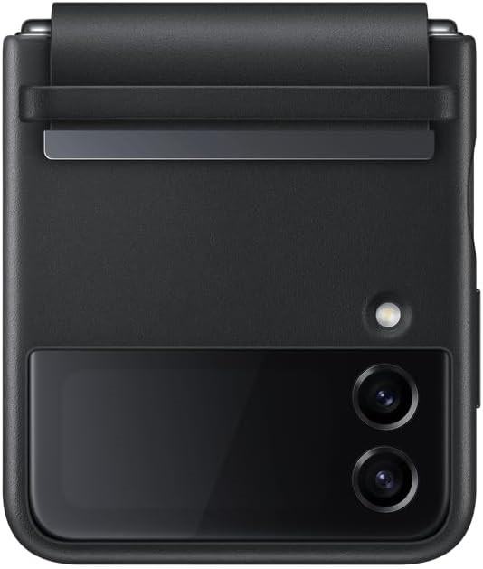 Samsung Galaxy Z Flip 4 Case | Flap Leather Cover |Black. Brand New