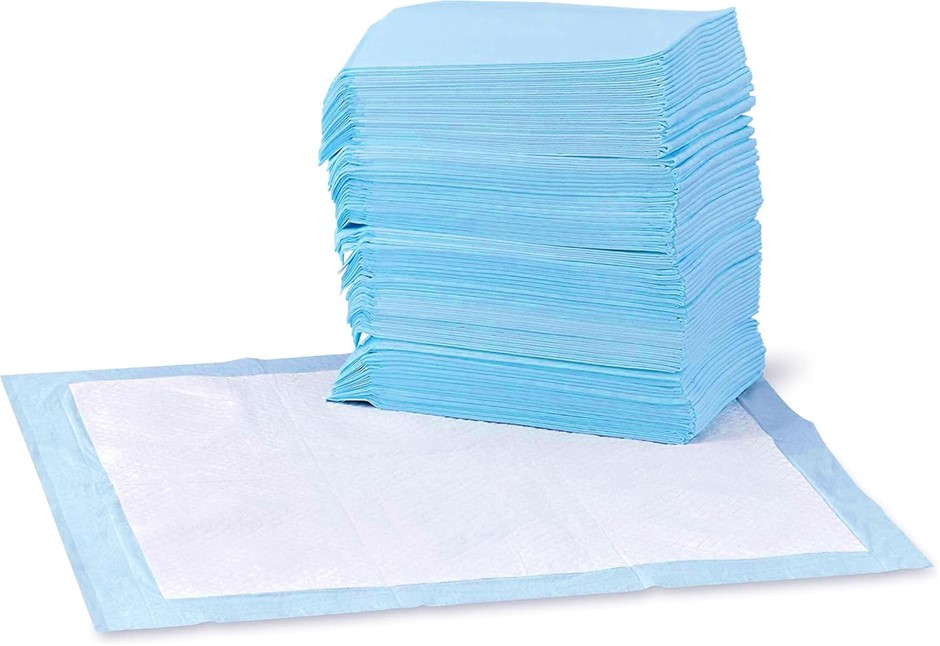 Pack of 100pc AMAZON BASICS Dog and Puppy Pee Pads with Leak-Proof Quick-Dr