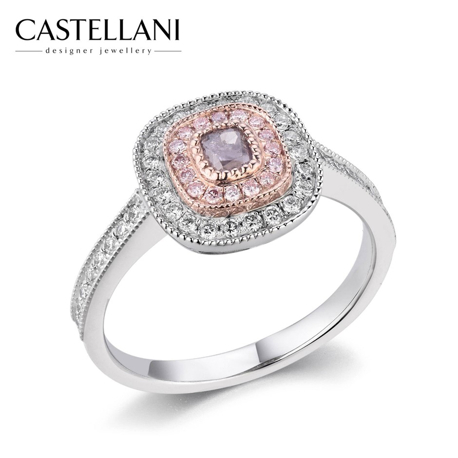 0.58tcw Fancy Pink Diamond Gold Ring