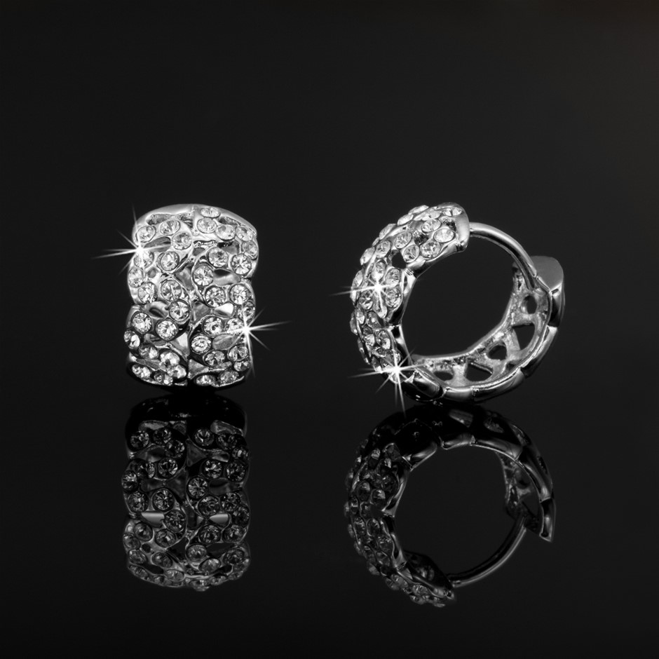 Huggie Earrings Featuring 36 Crystals by Swarovski®
