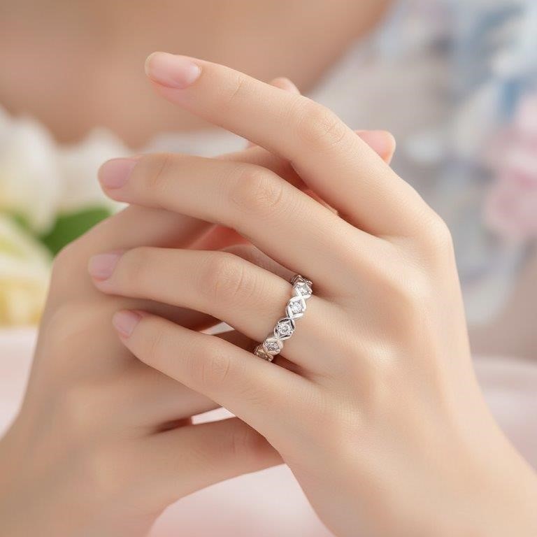 GRA Moissanite White Cut 925 Sterling Silver Gold Vermeil Ring-7US