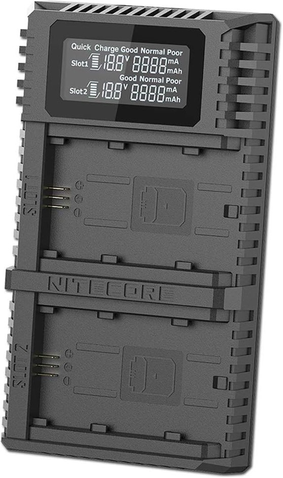NITECORE USN4 Pro Camera Battery Charger for NP-FZ100 Batteries, Dual Slot