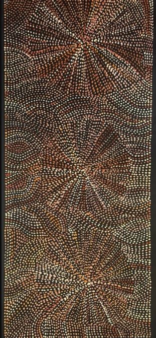 Original Aboriginal Painting Joy Purvis Petyarre - Bush Yam Seeds