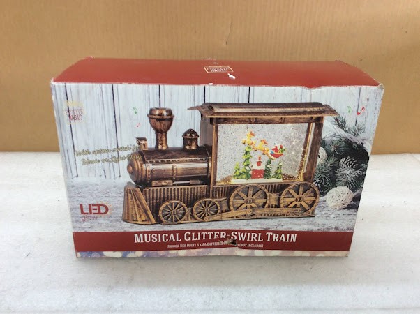 Christmas Workshop Musical Glitter Swirl Train
