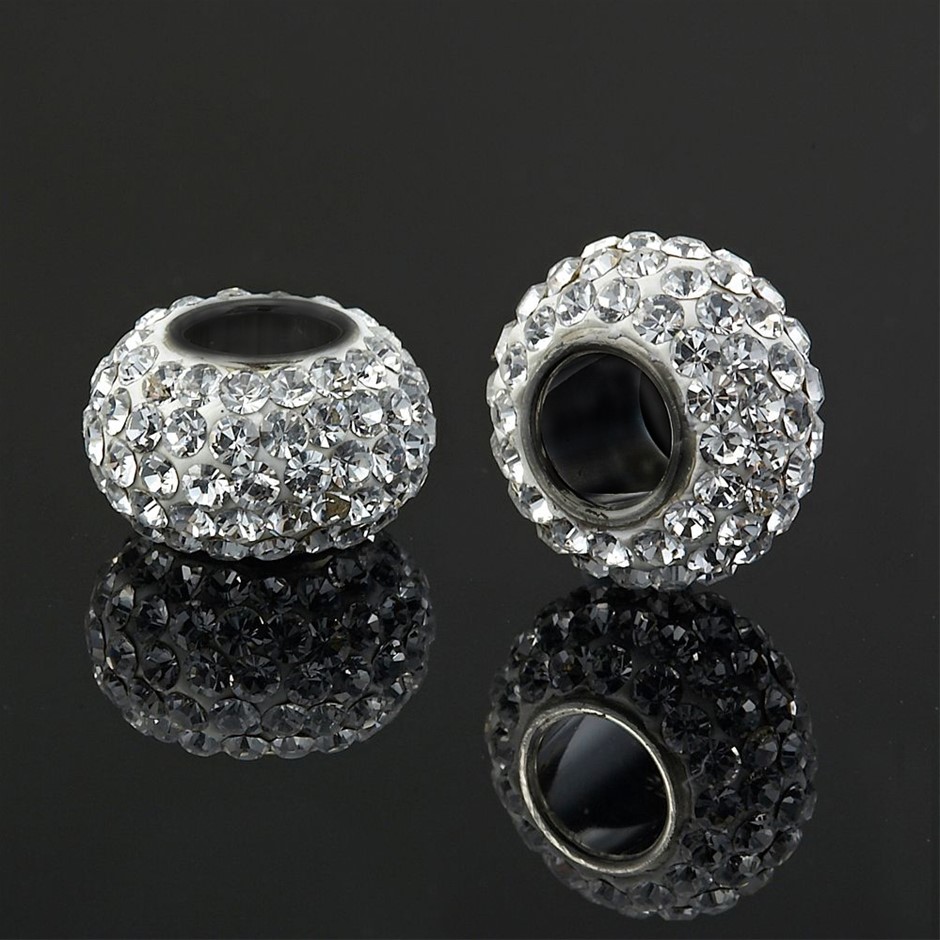 Clear Spinner Pendant Featuring 80+ Crystals - FITS PANDORA BRACELET