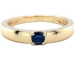 9K Yellow Gold BRACELETUE SAPPHIRE RING