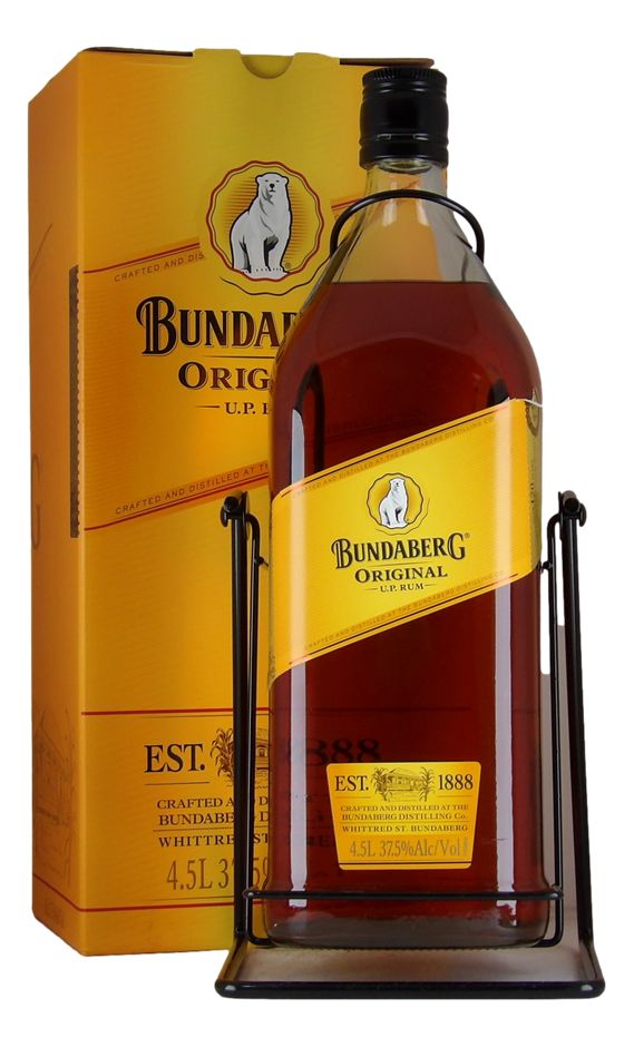 Bundaberg Rum 4.5 litre cradle (1x 4.5L), QLD