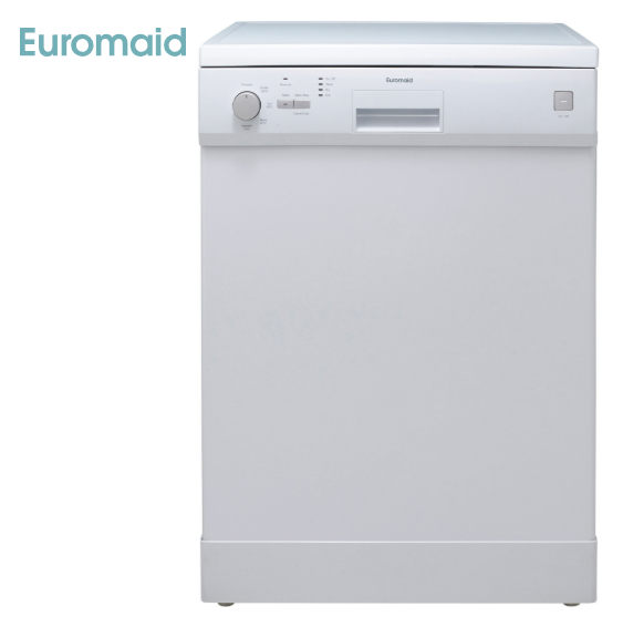 EUROMAID DR14W Freestanding Dishwasher. NB: powers on, no further testing.
