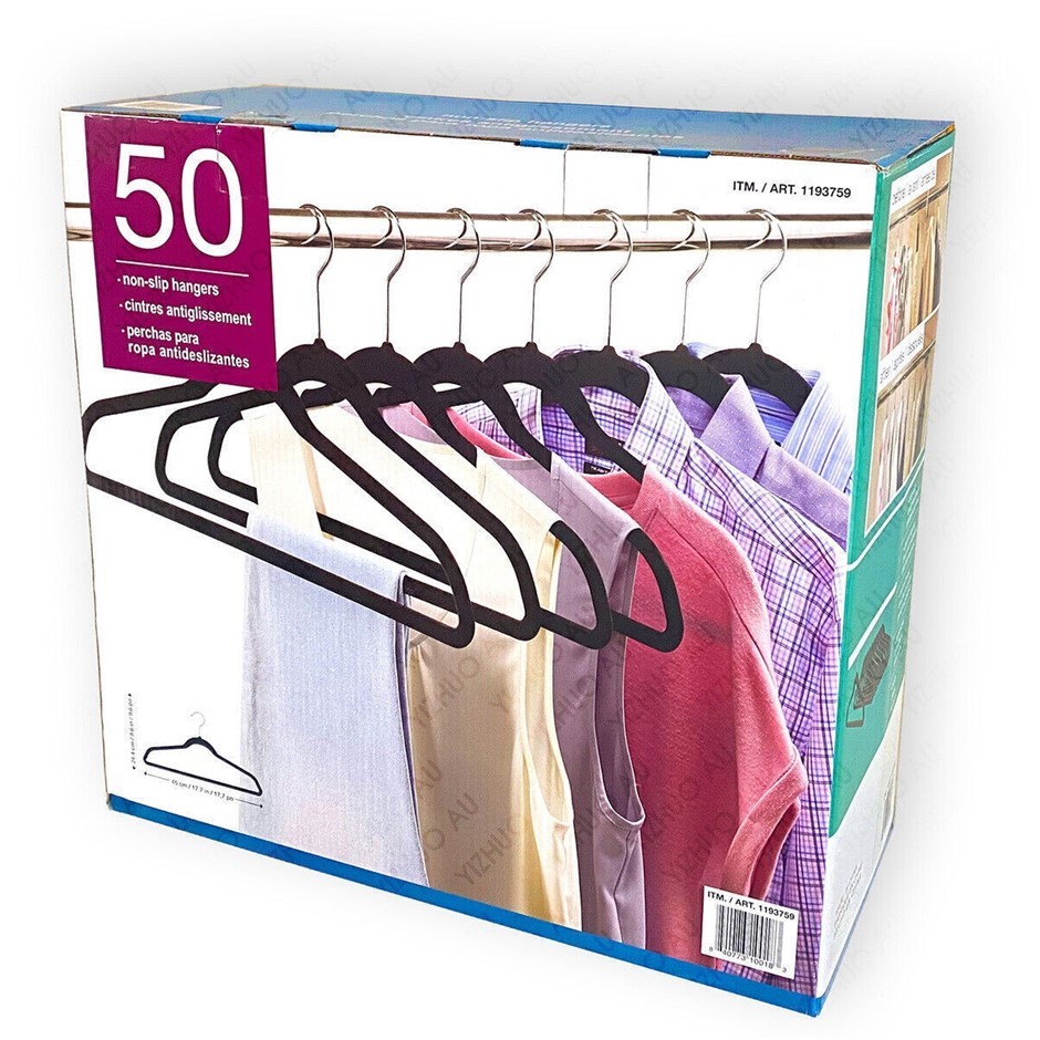 SIGNATURE Pack of 50pc Velvet Non-Slip Hangers.