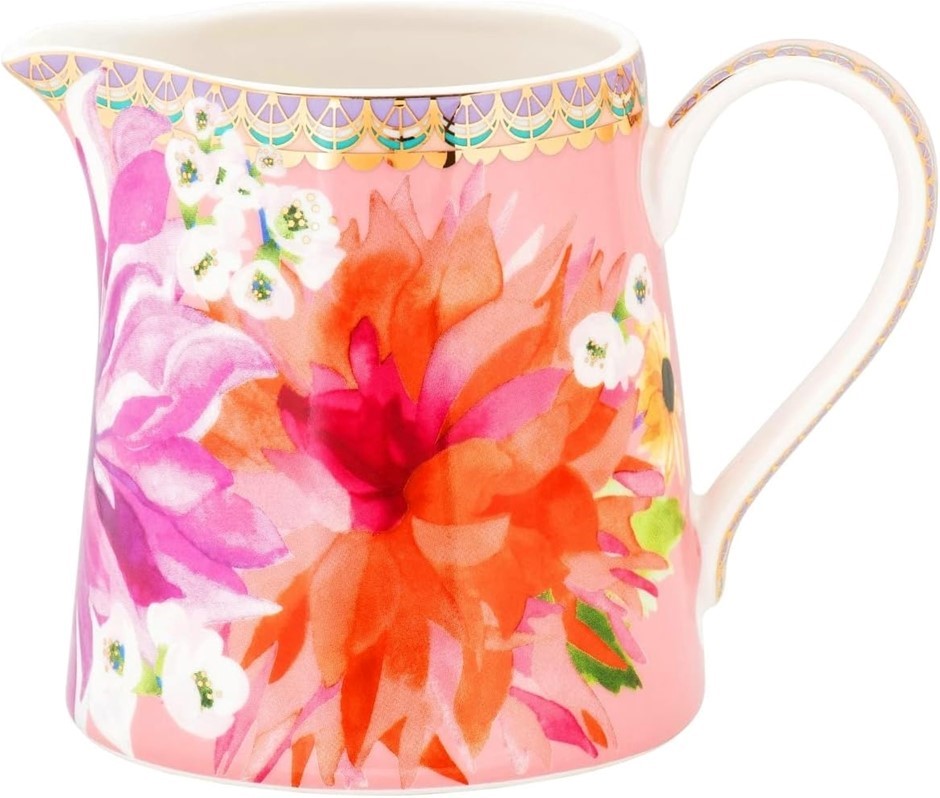 2 x MAXWELL & WILLIAMS Teas & C's Dahlia Daze Creamer 230ML Pink.