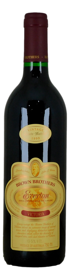 Brown Brothers Everton Shiraz Cabernet Malbec 1999 (1x 750mL), AUS.