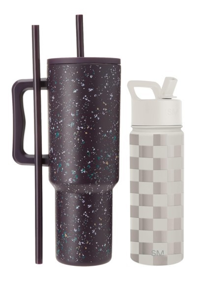 2 x SIMPLE MODERN Bottles Including the 40 oz Tumbler with Handle and Straw
