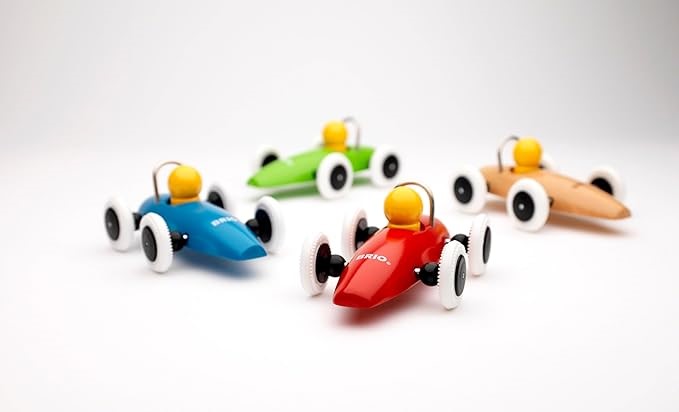 BRIO Race Car 4 Assorted. NB: Missing One.