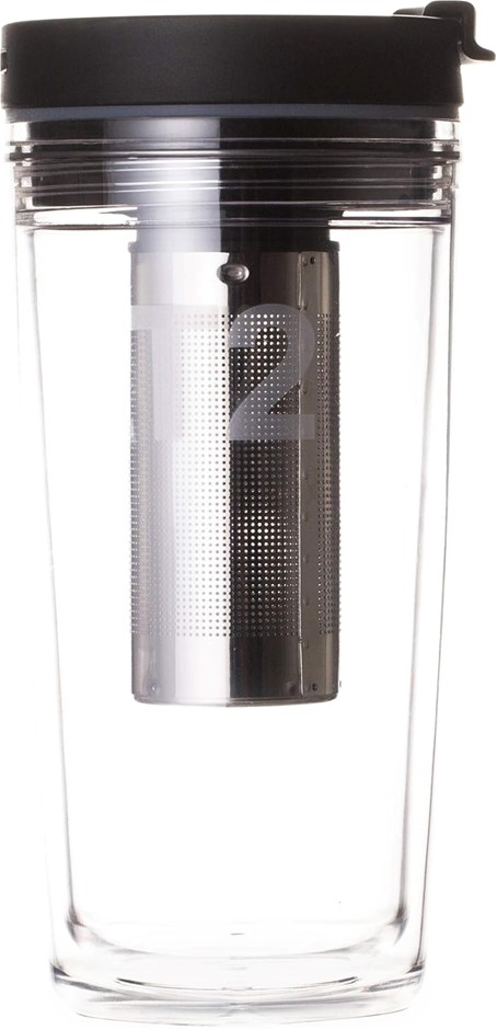 2 x T2 Tea Explorer Travel Flask, Black.