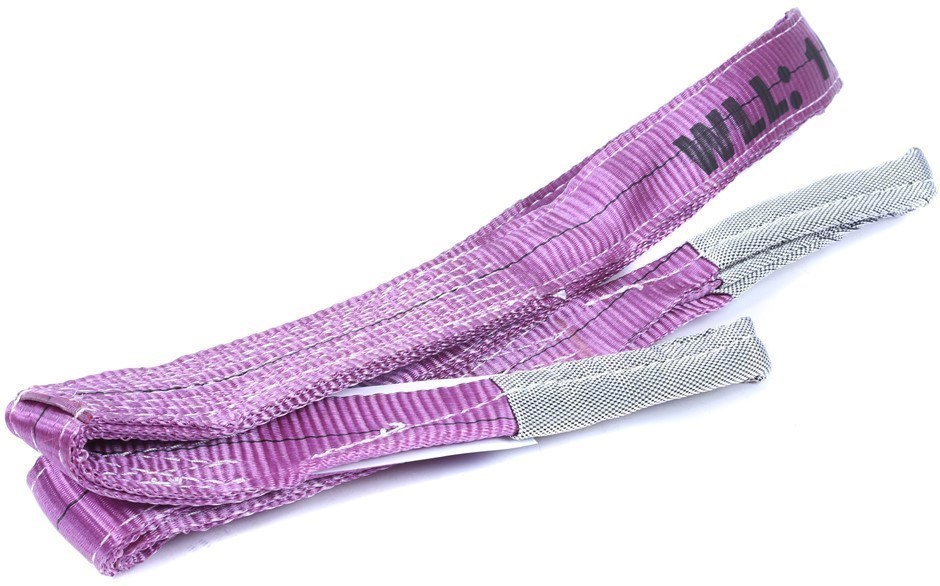 2 x Flat Webb Lifting Slings, WLL 1000kg x 3.5M (with Test Cert).