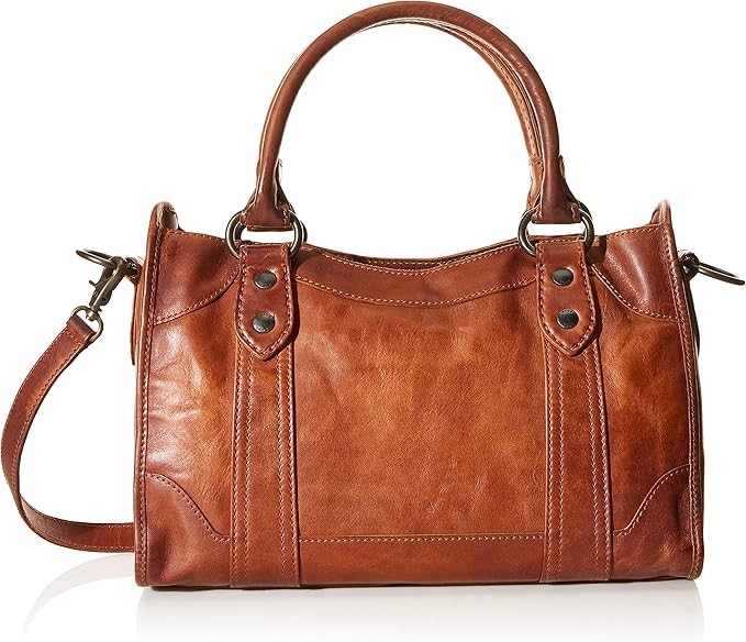 FRYE Melissa Satchel Handbag, 41 x 40.6 x 15.2cm, Cognac.