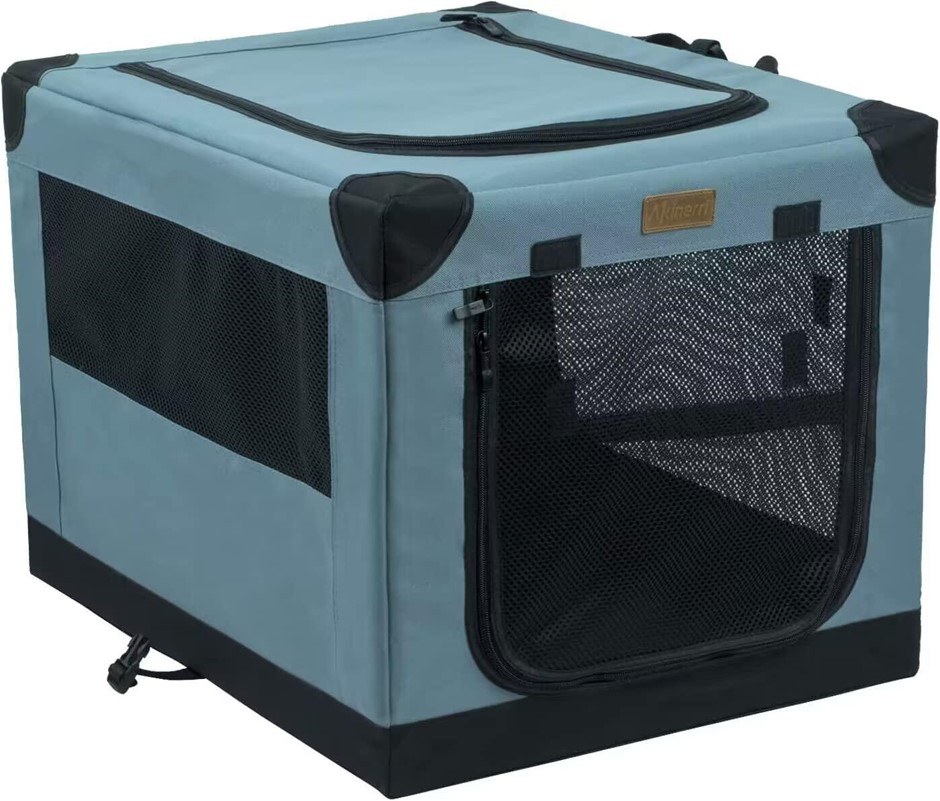 AKINERRI Soft Collapsible Dog Crate and Kennel with Leak Proof Bottom for I