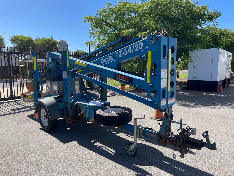 2016 Genie TZ34/20 Trailer Mounted Boom - 34ft (10.4m) - Electric - Kwinana