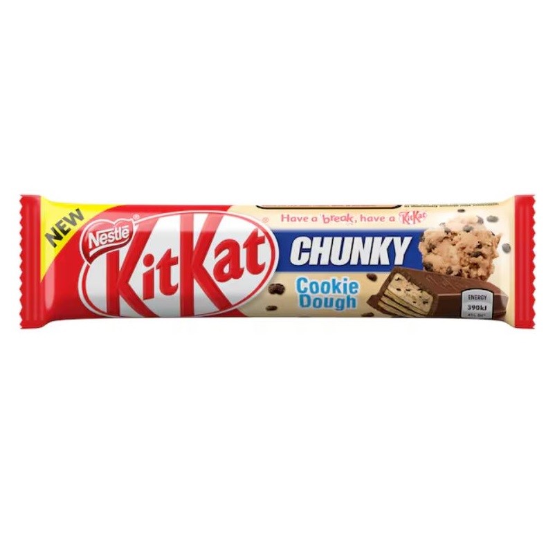24 x KITKAT Chunky Cookie Dough Chocolate Bar, 45g. Best Before: 05/2026.
