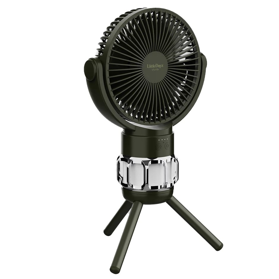 LITTLEDAYZ Camping Fan And Light, QW-F33. NB: Fan works fine but indicator