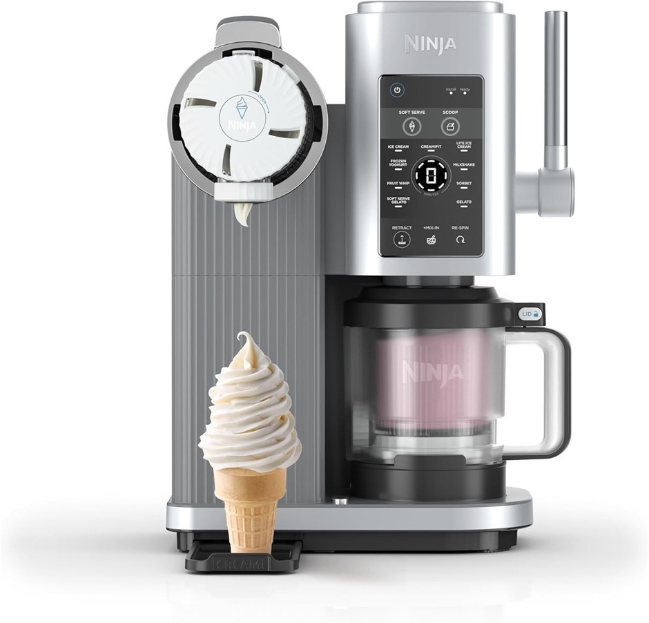 NINJA Swirl by CREAMi, 13-in-1 Soft Serve and Ice Cream Maker, Platinum Sil