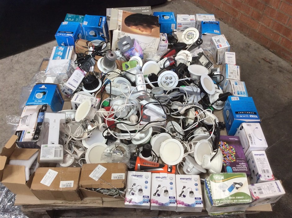 Mixed Assorted LED Downlights + Ceiling Lights + Lighting Accessories