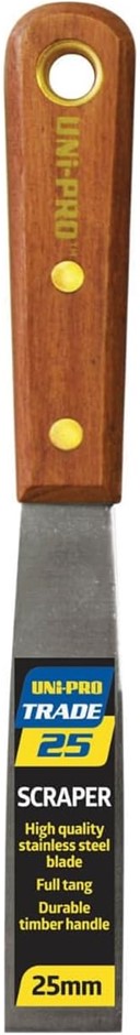 4 x UNI-PRO Paint Scrapers, 25 mm Size.