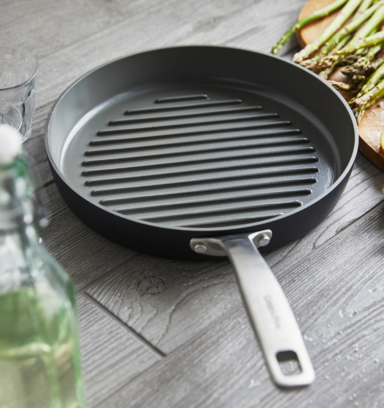 GREENPAN Chatham Ceramic Nonstick 11 Inch Round Grill Pan. NB: No Box.
