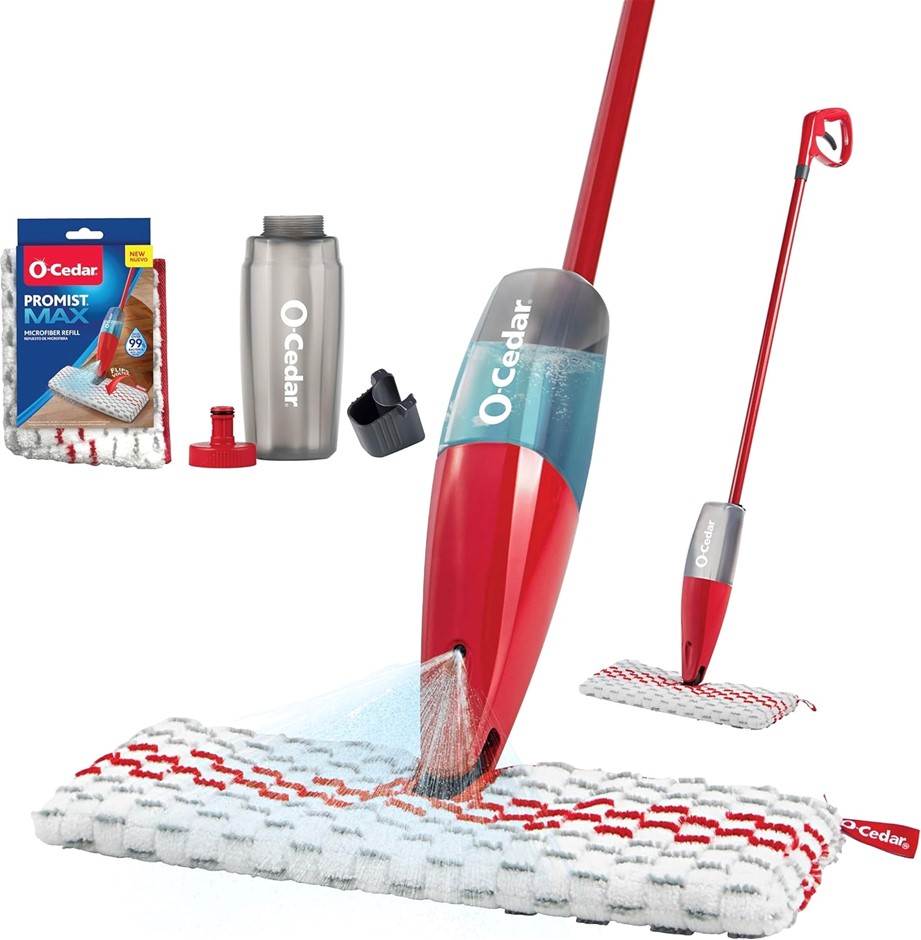 O-CEDAR ProMist MAX Microfiber Spray Mop with Refill. NB: Damaged Box.