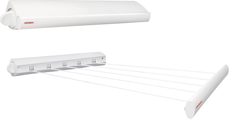 LEIHEIT Rollfix 210 Wall Dryer, Five Tear Proof Outdoor and Indoor Clothesl