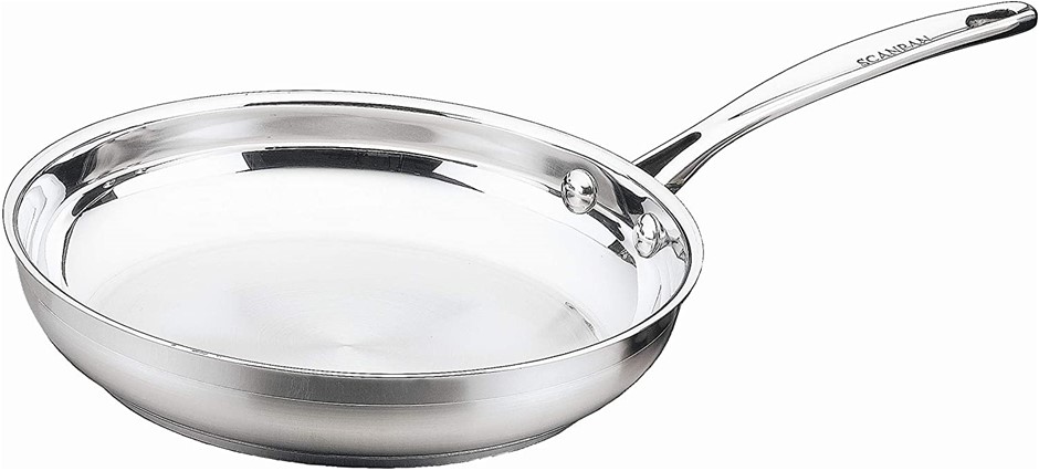 SCANPAN Impact Fry Pan, 28cm Diameter, Silver.