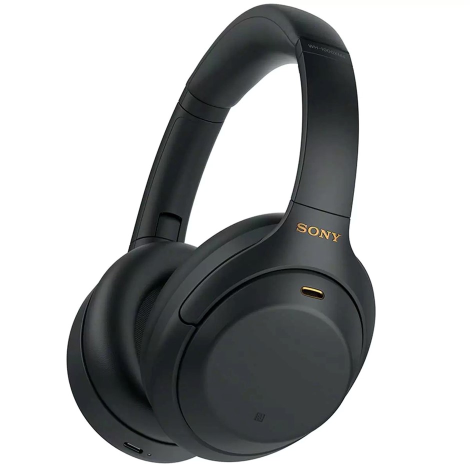 SONY Noise Cancelling Bluetooth Headphones, Black, Model WH-1000XM4B.