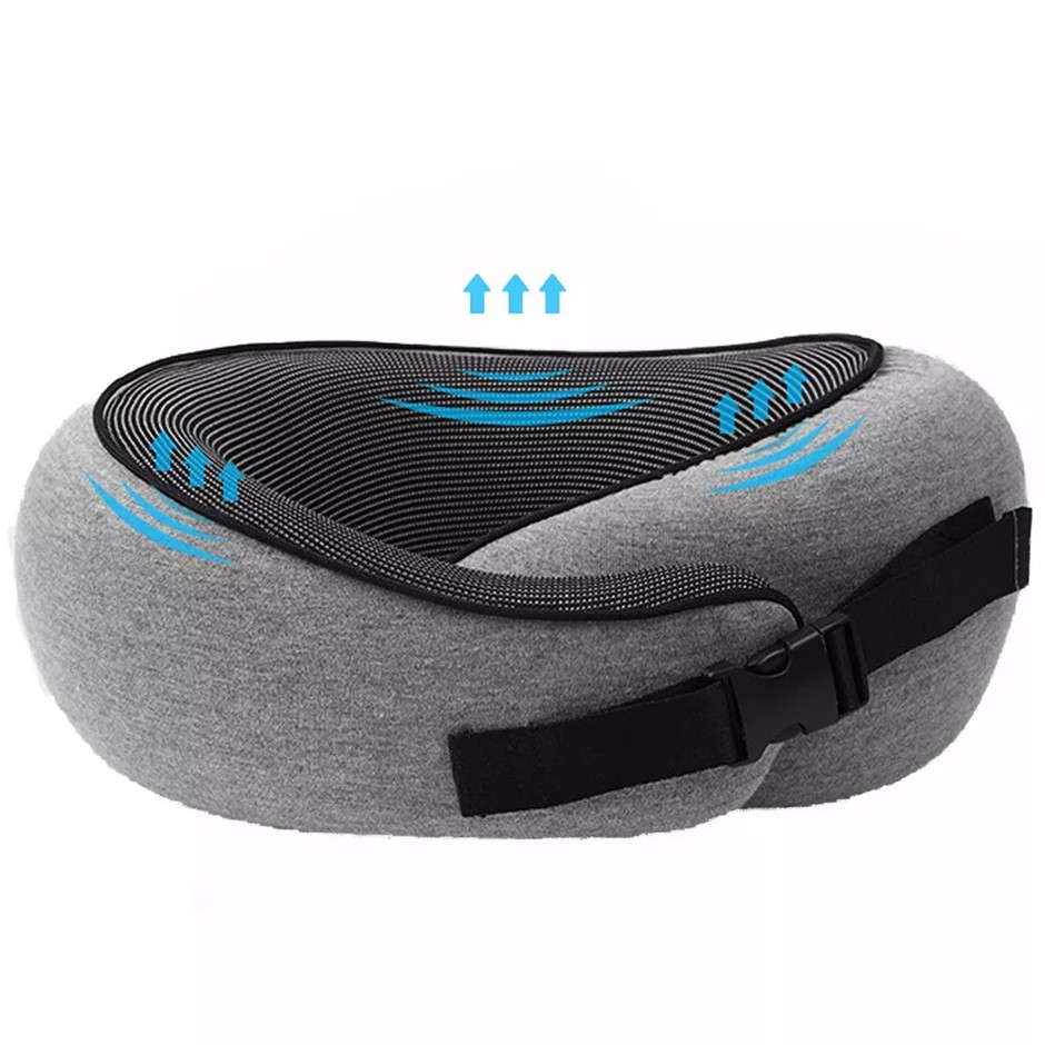 Safety Neck Pillow for Travel Memory Foam Comfortable & Breathable Soft U S