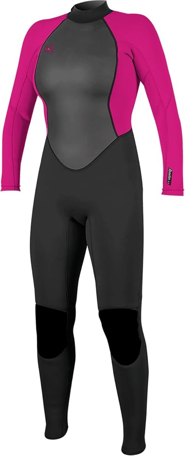 O'Neill Womens Reactor II 3/2mm Back Zip Wetsuit - Black Berry - Easy Stret