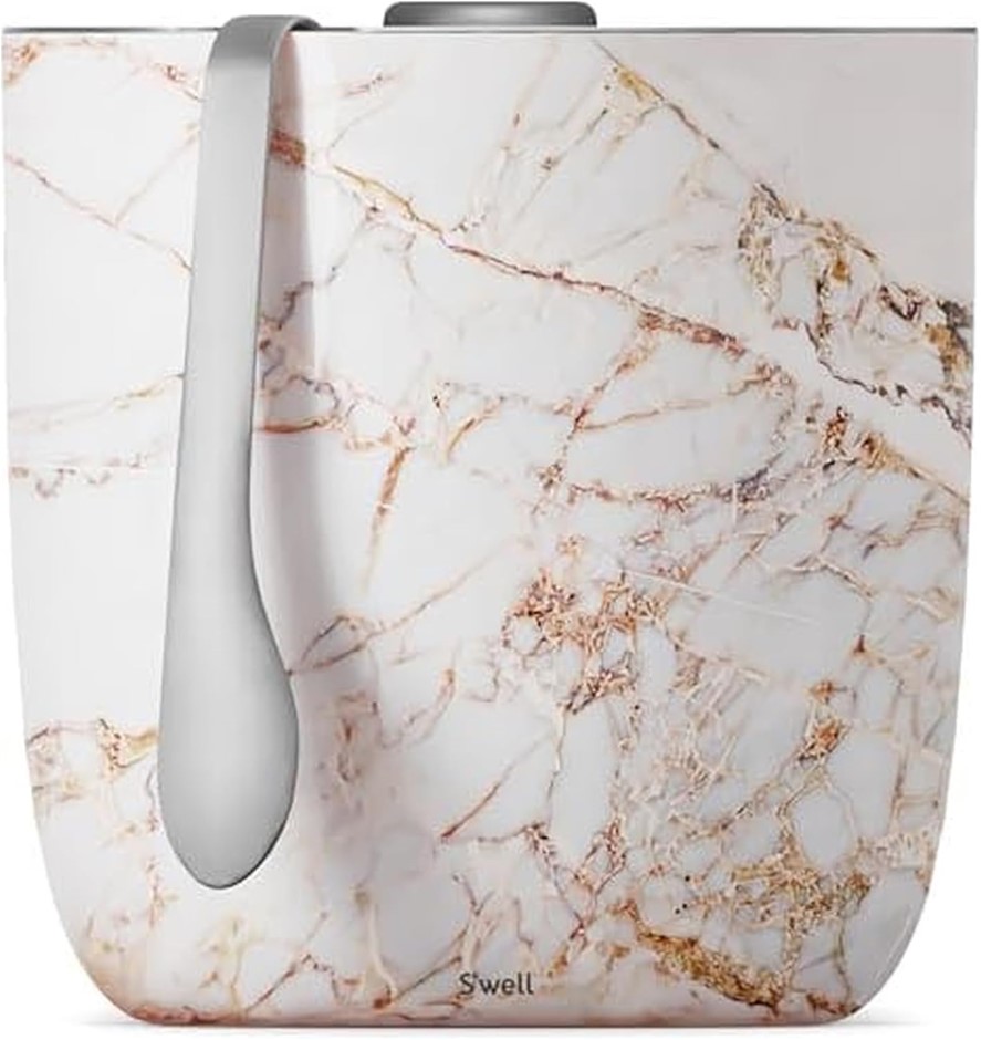 S’well 2L Stainless Steel Ice Bucket with Tongs, Triple-Layer Vacuum Insula