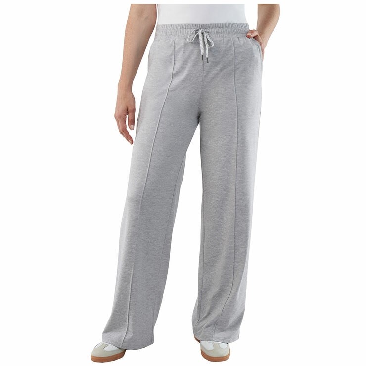 2 x SIGNATURE Women's Pintuck Pant, Size L, Light Grey. Buyers Note - Disc