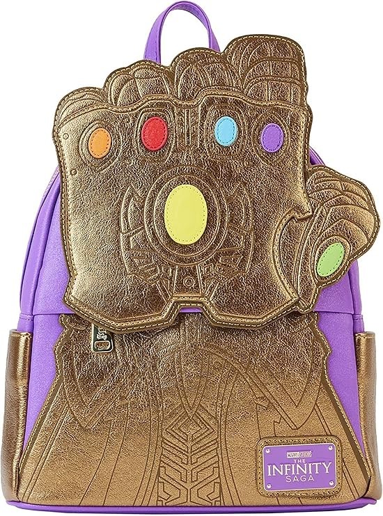 MARVEL Metallic Thanos Gauntlet Mini Backpack, Loungefly Buyers Note - Dis