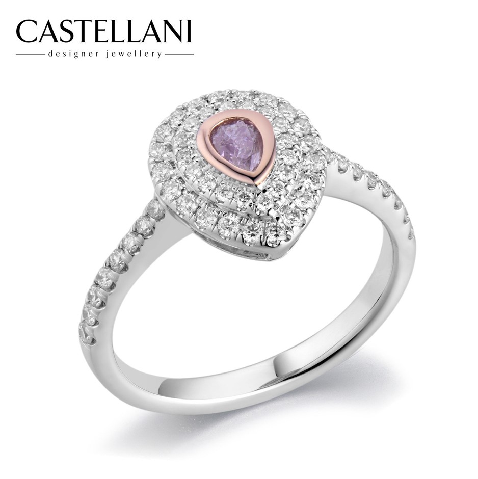 0.56tcw Fancy Pink Diamond Gold Ring